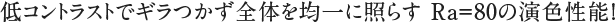 Ra=80の演色性能